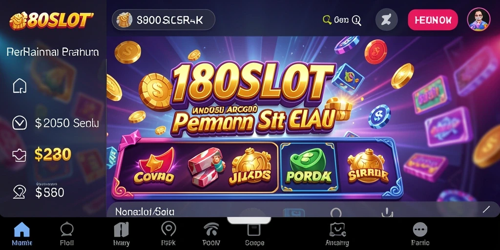 Tampilan gameplay menakjubkan di 180SLOT dengan mesin slot yang beragam.