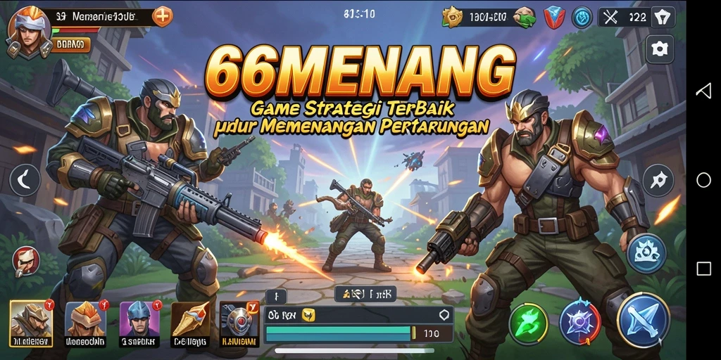 Tangkapan layar gameplay 66MENANG menampilkan momen seru dalam pertempuran strategi.