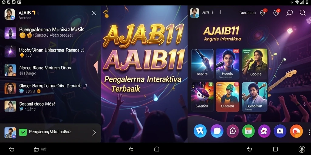 Tampilan gameplay AJAIB11 dengan fitur interaktif musik yang menarik.