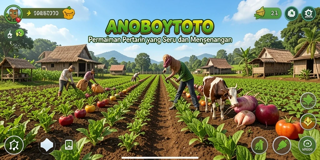 Tampilan permainan ANOBOYTOTO dengan nuansa pertanian yang menarik.