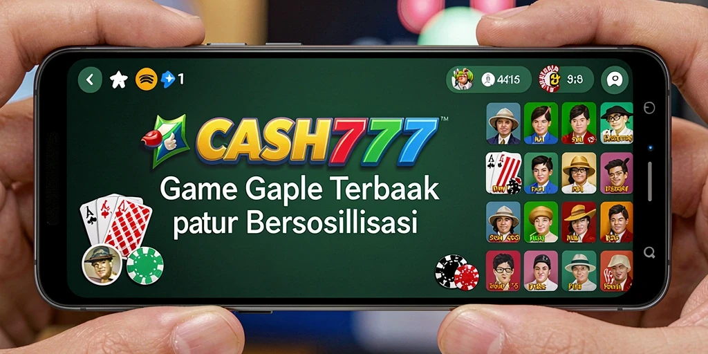Tangkapan layar utama CASH777 menampilkan aksi seru permainan Gaple.