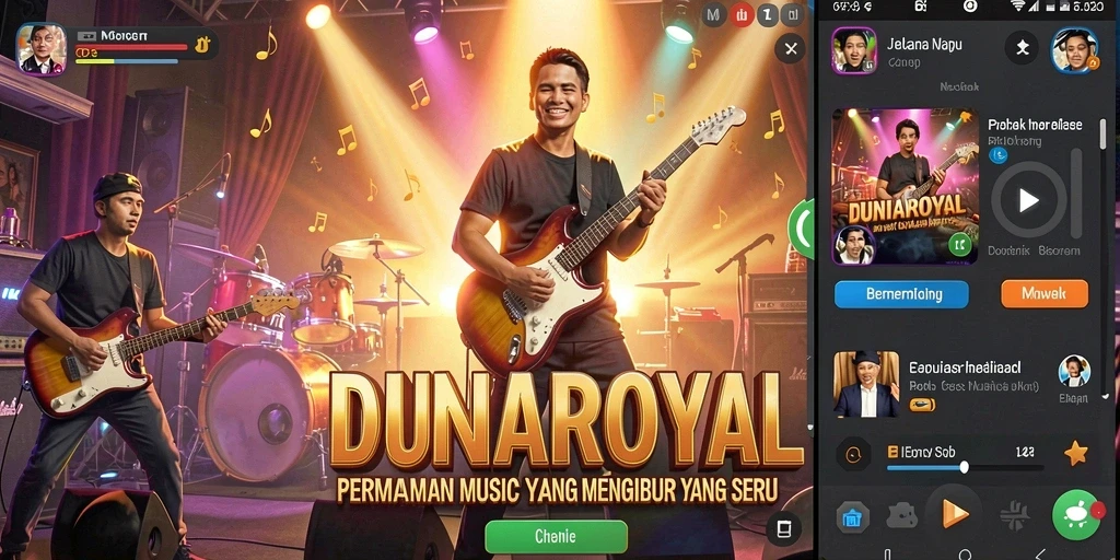 Tampilan gameplay seru dan interaktif dalam DUNIAROYAL.