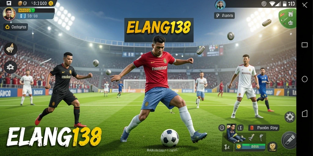 Tampilan utama ELANG138 dengan aksi pertandingan olahraga yang seru.