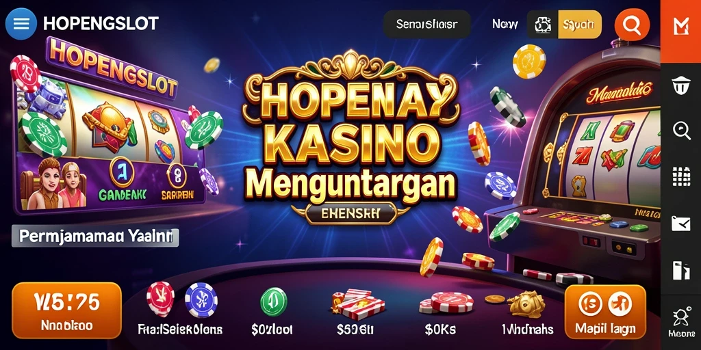 Tampilan gameplay HOPENGSLOT dengan berbagai tema slot yang mengasyikkan.