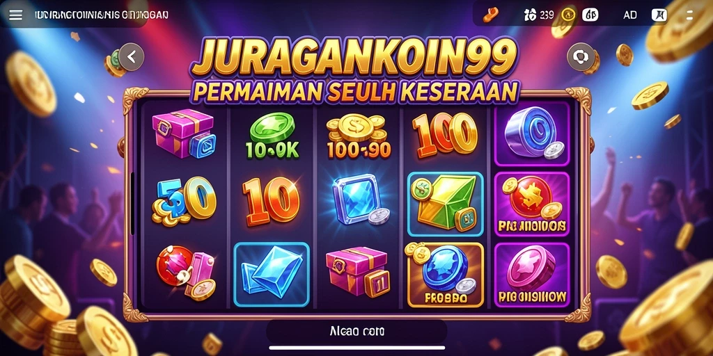 Tampilan gameplay JURAGANKOIN99 yang memikat dan penuh warna.