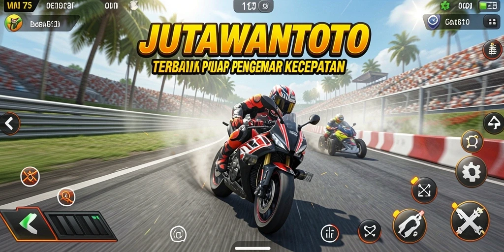 Tangkapan layar menunjukkan aksi balapan cepat di JUTAWANTOTO.