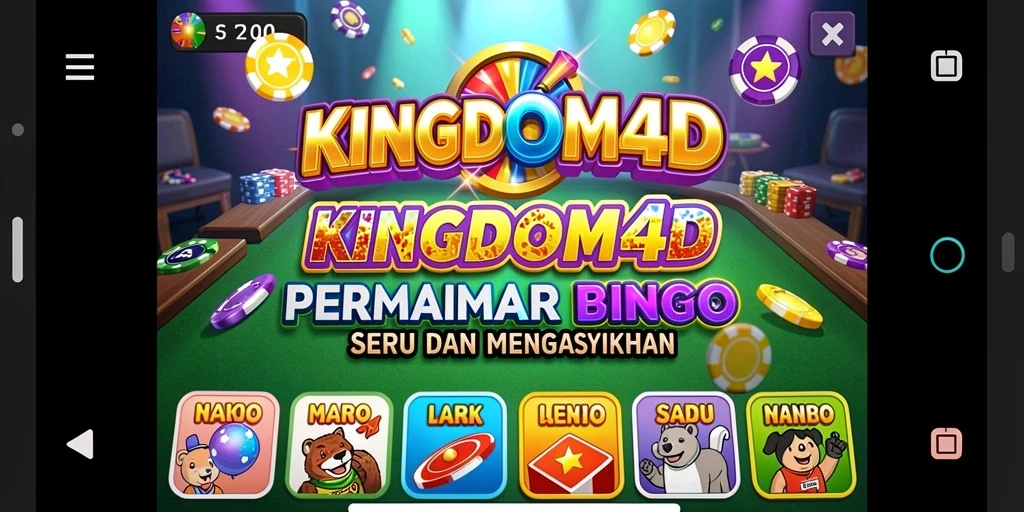 Tampilan seru dari gameplay KINGDOM4D yang penuh aksi Bingo.