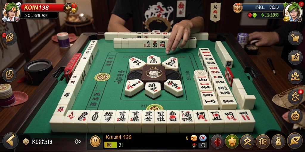 Tangkapan layar utama KOIN138 menampilkan gameplay Mahjong yang menantang.