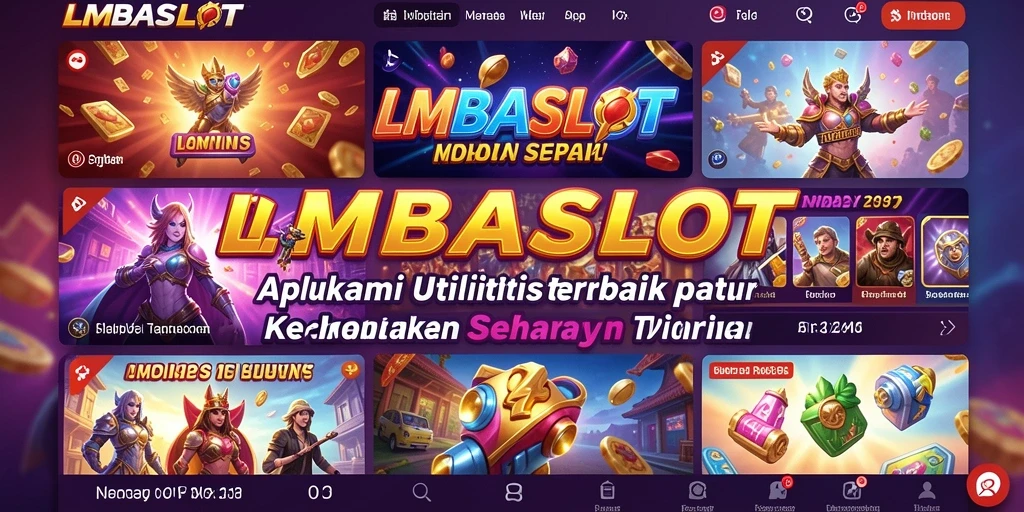 Tampilan antarmuka aplikasi LMBASLOT dengan berbagai fitur menarik.