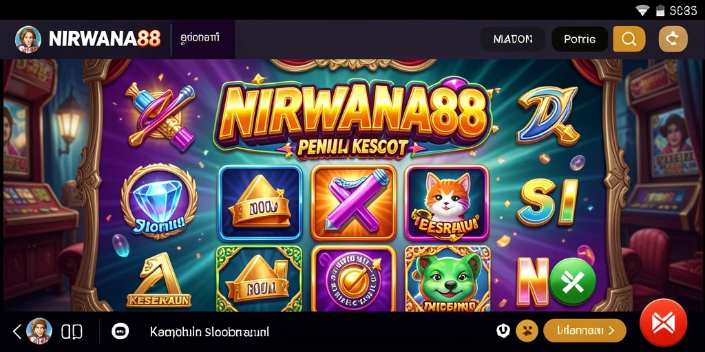Tampilan menarik gameplay slot NIRWANA88 dengan efek visual menawan.