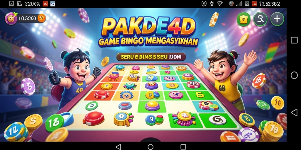 Tampilan screenshot utama PAKDE4D saat bermain Bingo dengan teman.