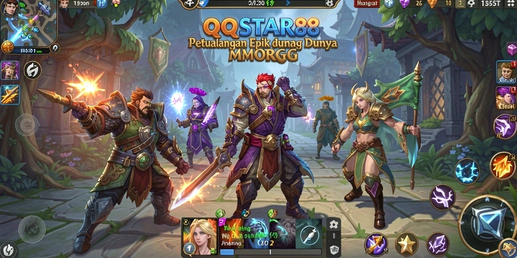 Screenshot gameplay QQSTAR88 menampilkan aksi seru dalam petualangan MMORPG.