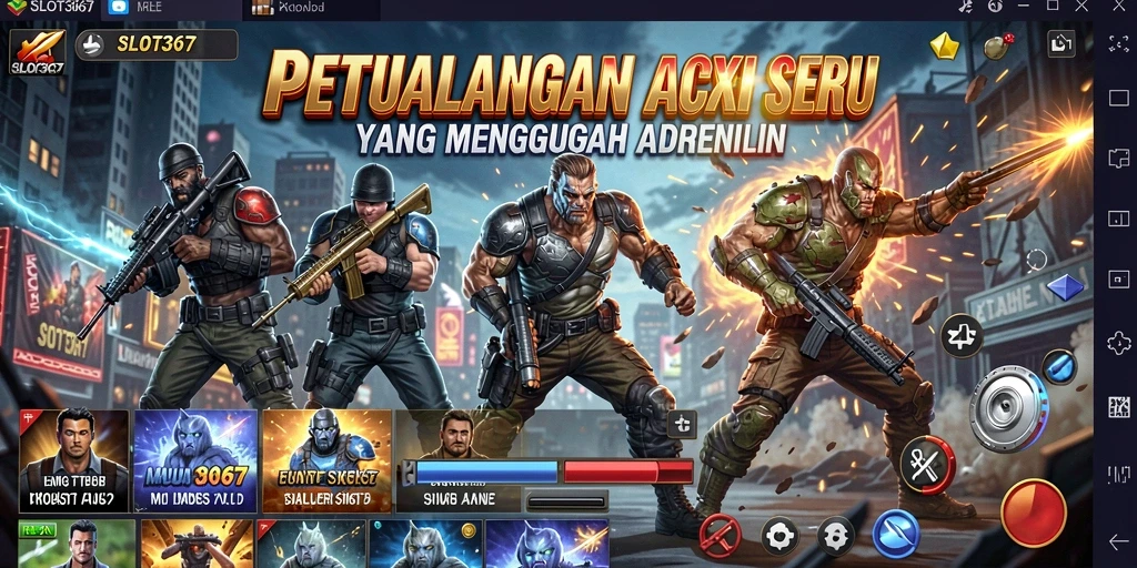 Screenshot menunjukkan intensitas gameplay aksi dalam SLOT367.