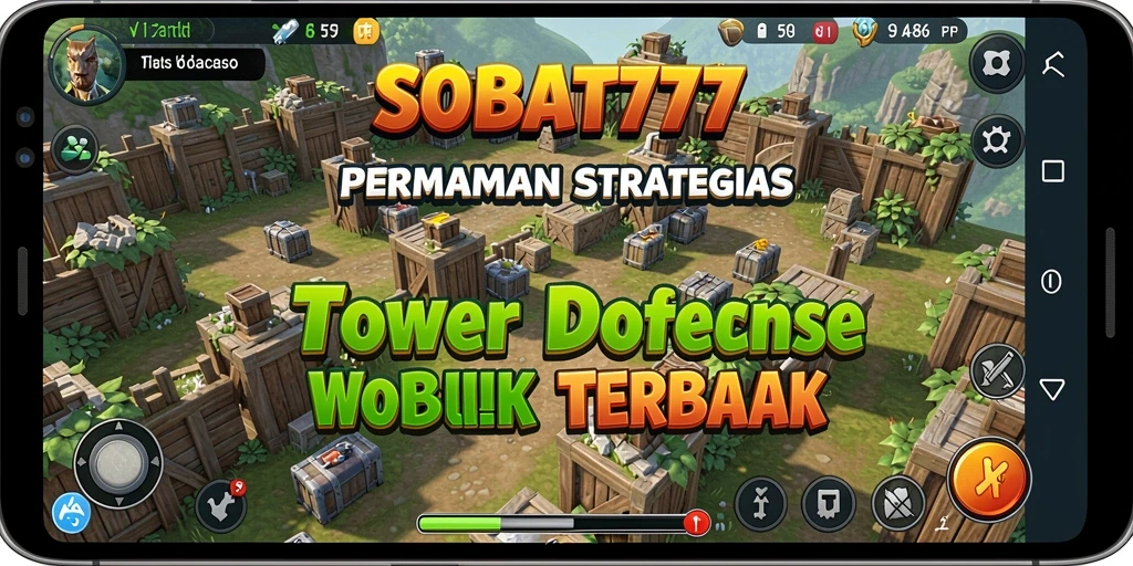 Tampilan gameplay seru SOBAT777 dalam pertarungan Tower Defense.