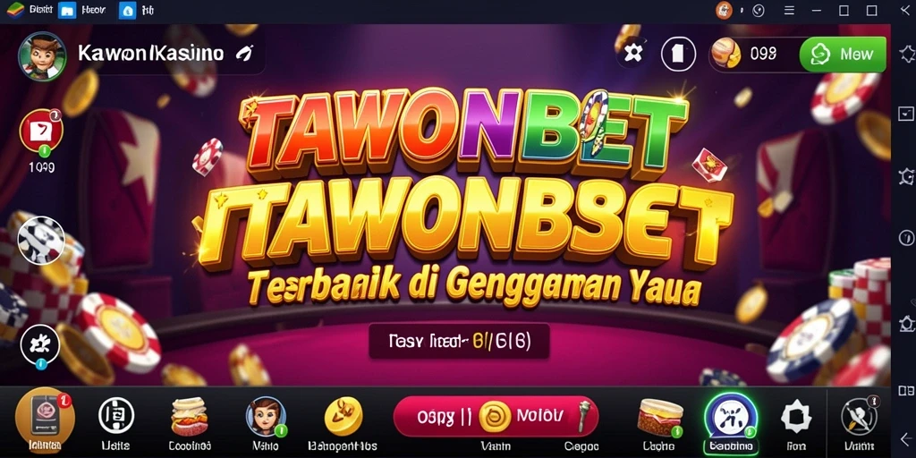 Screenshot gameplay menarik TAWONBET yang menunjukkan suasana Kasino.