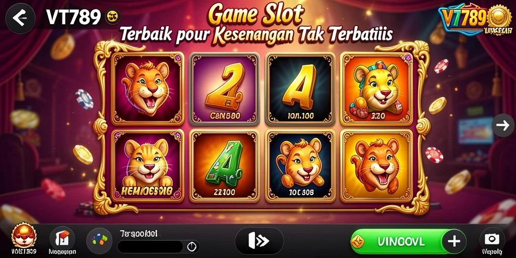 Tampilan gameplay Slot di VT789 yang menarik dan interaktif.